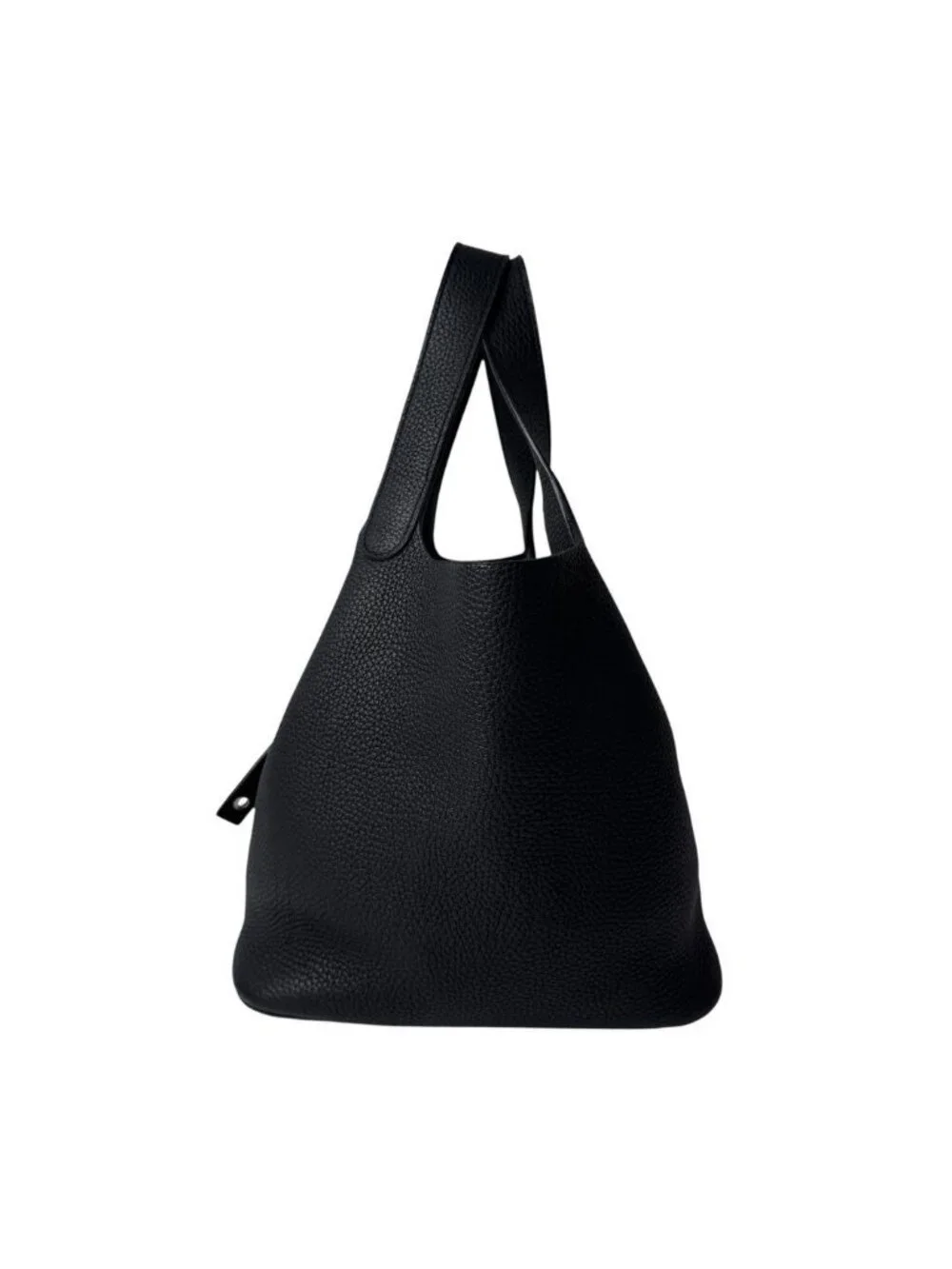 Hermes Picotin Lock MM Noir Black Taurillon Clemence Handbag